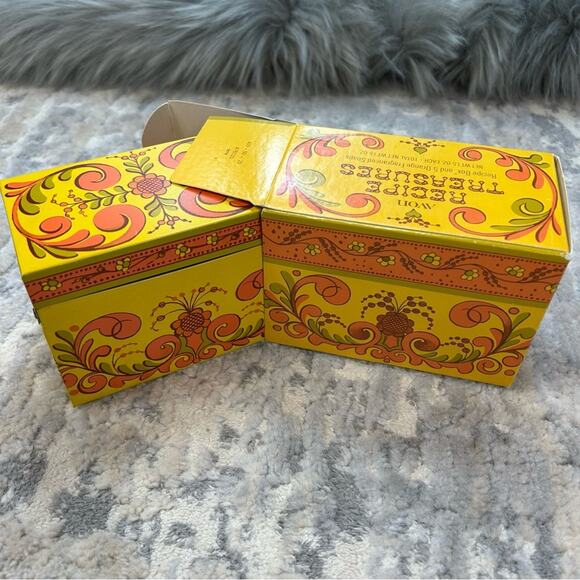 NIB Vintage 70s Avon Recipe Treasures Soap Set with Orange Soaps Recipe Tin - Picture 8 of 10